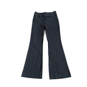 Express Black and White Striped Flare Pants